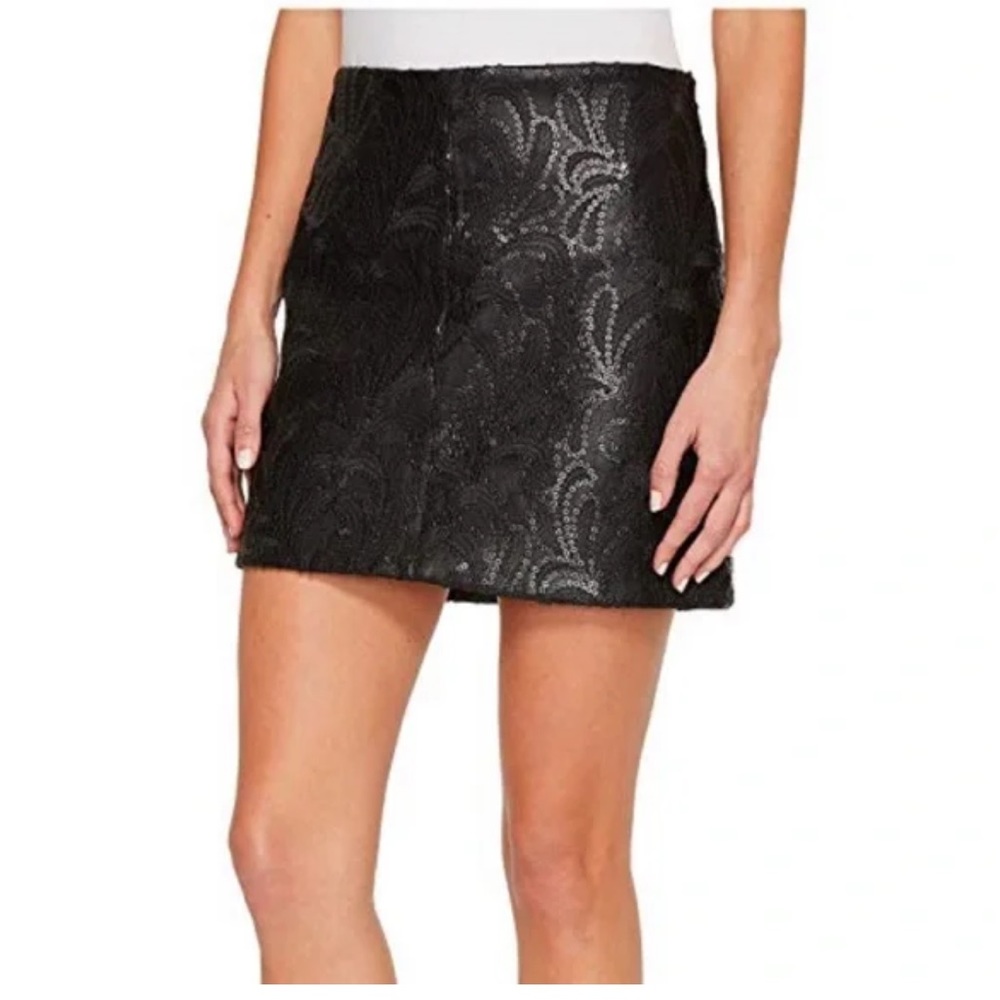 Blank NYC Vegan Leather Skirt with Sequins size 28